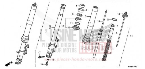 FORCELLA ANTERIORE CB1000RAF di 2015
